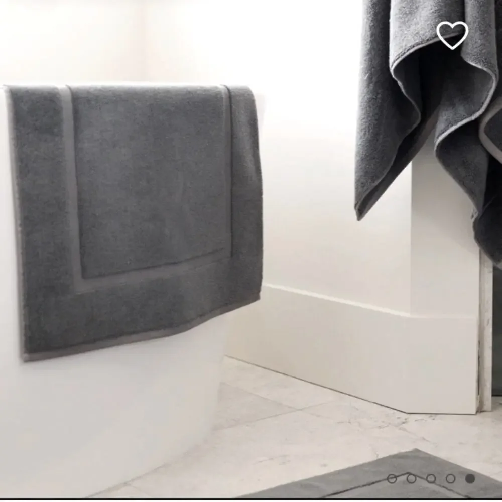 Cozy Earth Dark Grey Bamboo Viscose Cotton Large Bath Mat 27”x 45”